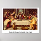 De Heer's Supper van Vicente Juan Masip Poster (Voorkant)