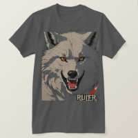 De heerser | Agressieve Wolf T-shirt Design voor H