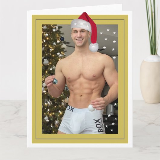 De heerste jachthaven op de planeet! Kerstkerstman Kaart (Voorkant)