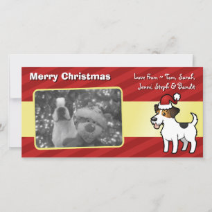 De Hefboom Russell Terrier van Kerstmis Feestdagenkaart