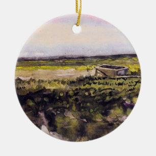 De Heide met een Kruiwagen door Vincent van Gogh Keramisch Ornament
