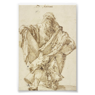 De Heilige Andreas de Apostel Eerstgeroepene Disci Foto Afdruk