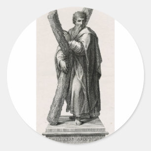De Heilige Andreas de Apostel Eerstgeroepene Disci Ronde Sticker