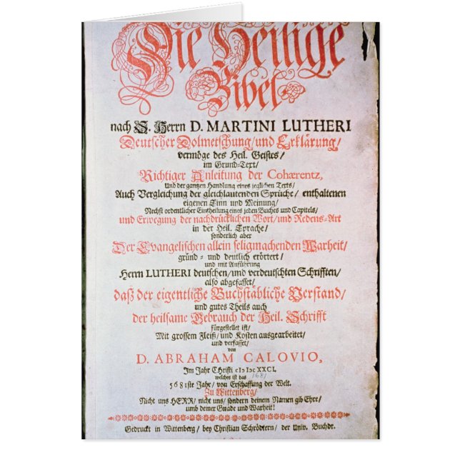 De Heilige Bijbel, Vol. I., 1681 (Voorkant)