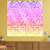 De heilige blauwdrukken | Miami Sunset, Seed of Li Canvas Afdruk (Insitu (Woonkamer))