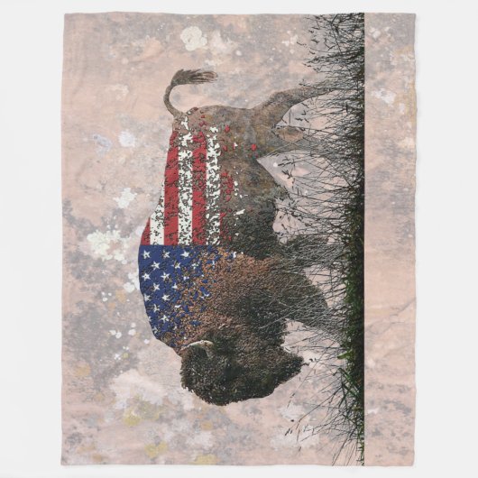 De heilige buffelbak fleece deken (Voorkant)