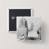 De Heilige Camel Vierkante Button 5,1 Cm (Voorkant /achterkant)