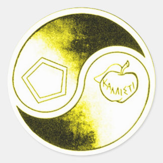 de heilige chaostickers ronde sticker