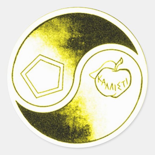 de heilige chaostickers ronde sticker (Voorkant)