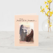De heilige Dag van het Feest van St. Francis met Kaart (Gele Bloem)