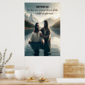 De heilige doop van Jezus Poster (Keuken)
