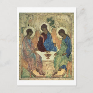 De Heilige Drievuldigheid, 1420s (tempera op het p Briefkaart