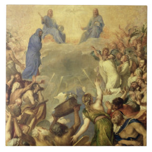 De Heilige Drievuldigheid, 1553/54 (olie op canvas Tegeltje