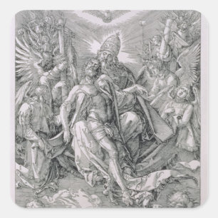 De Heilige Drievuldigheid, pub. 1511 Vierkante Sticker