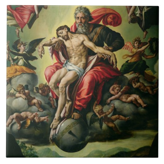 De Heilige Drievuldigheid Tegeltje (Voorkant)