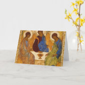 De Heilige Drievuldigheid van Andrei Rublev Kaart (Gele Bloem)