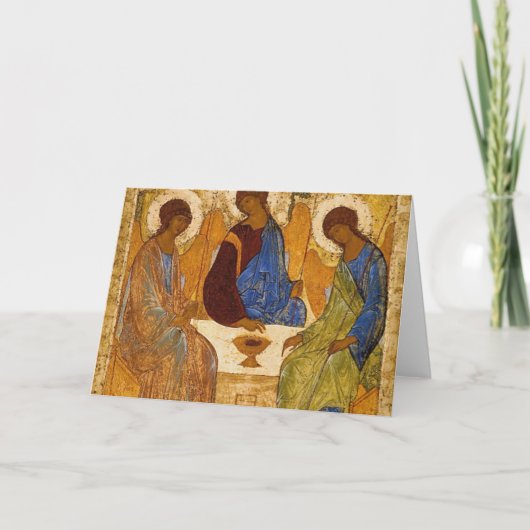 De Heilige Drievuldigheid van Andrei Rublev Kaart (Voorkant)