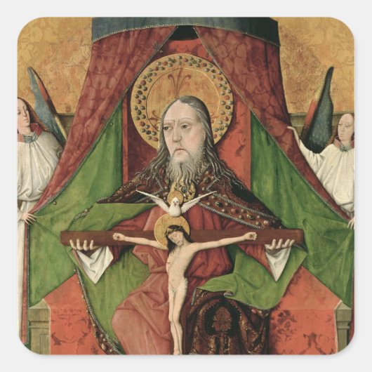 De Heilige Drievuldigheid van het Mosol-altarstuk Vierkante Sticker (Voorkant)