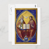 De Heilige Drievuldigheid van Jean Bourdichon onge Briefkaart (Voorkant / Achterkant)
