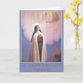 De heilige Elisabeth van de Drie-eenheid, karmelie Kaart (Gele Bloem)