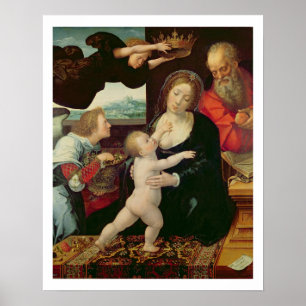 De Heilige Familie, 1522 (olie op het paneel) Poster