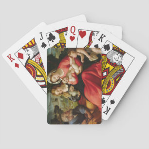 De Heilige Familie, c.1508-12 (olie op canvas) Pokerkaarten