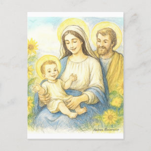 De Heilige Familie - Geboorte Briefkaart