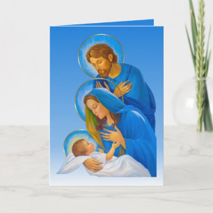 De Heilige Familie - Geboorte van Baby Jezus Feestdagen Kaart