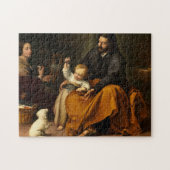 De Heilige Familie met een kleine vogel van Murill Legpuzzel (Horizontaal)