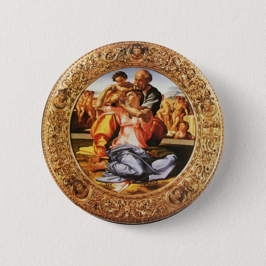 De Heilige Familie Ronde Button 5,7 Cm (Voorkant)