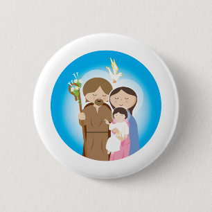 De Heilige Familie Ronde Button 5,7 Cm