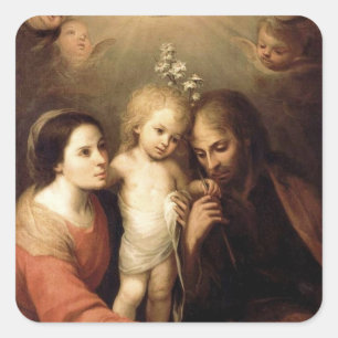 De Heilige Familie Sacrada Familia Vierkante Sticker