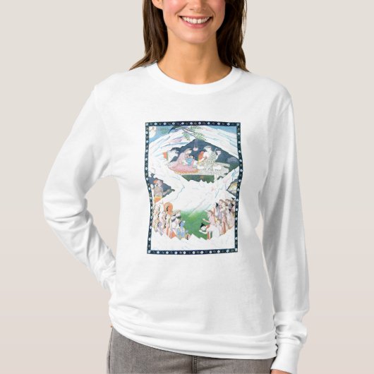 De Heilige Familie Shiva en Parvati T-shirt (Voorkant)