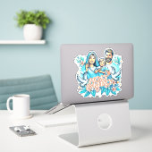 De Heilige Familie Sticker (Laptop op bureau)