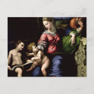 De Heilige Familie van de eikenboom, c.1518 Briefkaart