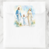 De Heilige Familie Vierkante Sticker (Tas)