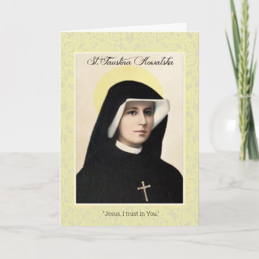 De heilige Faustina Kowalska van de Goddelijke Bar Kaart (Voorkant)