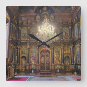 De heilige Griekse Orthodoxe Kerk van de Vierkante Klok