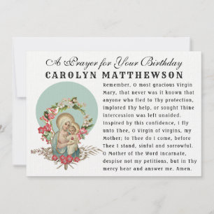 De Heilige Maagd Maria Baby Jezus Katholiek Gedenk Kaart