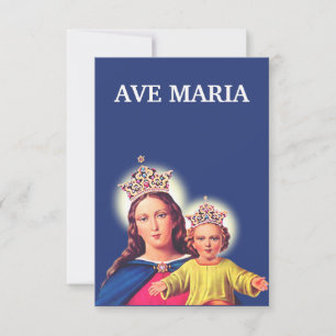 De Heilige Maagd Maria en het kindje Jezus Heilige Bedankkaart