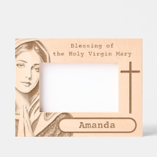 de Heilige Maagd Maria Gegraveerde Lijstjes