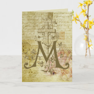 De Heilige Maagd Maria symboliseert de Vintage Kaart