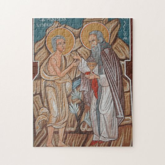 De heilige Maria van Egypte Orthodox Christelijk i Legpuzzel (Verticaal)