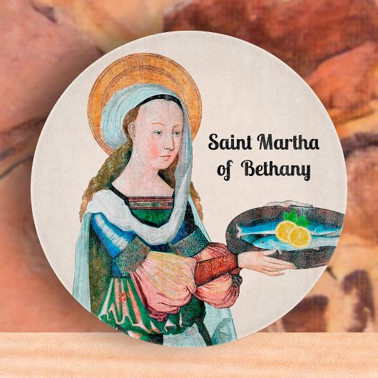 De heilige Martha van Bethanië in haar keuken (Det Snijplank