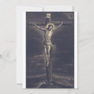 De Heilige Passie Zwart en Wit Fijne Kunst Kaart