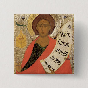 De Heilige Profeet Zacharias Vierkante Button 5,1 Cm