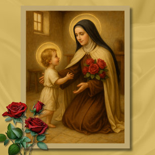 De heilige Thérèse en het kind Jezus – Kleine Weg Briefkaart