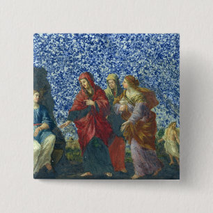 De Heilige Vrouwen in de Tomb Vierkante Button 5,1 Cm