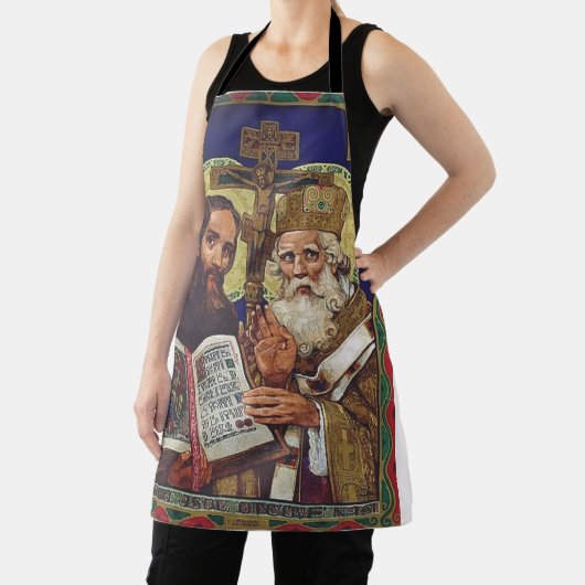 De heiligen Cyril en Methodius Patronen van Europa Schort (Insitu)