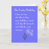 De heimelijke Verjaardag - een grappig Kaart (Gele Bloem)
